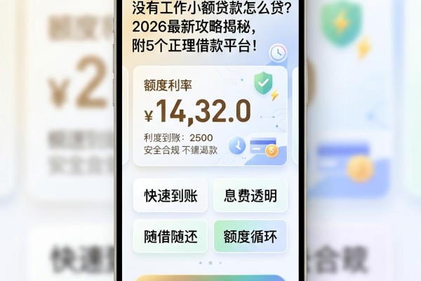 没有工作小额贷款怎么贷?2026最新攻略揭秘,附5个正规借款平台!