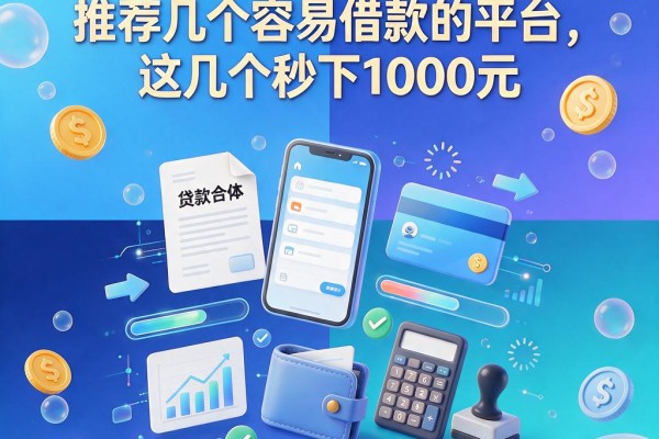 2026必看！推荐几个容易借款的平台，这几个秒下1000元