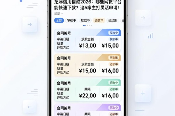芝麻信用借款2026:哪些网贷平台能快速下款?这5家主打灵活申请!