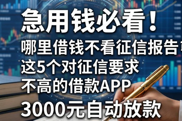 急用钱必看!哪里借钱不看征信报告呢?这5个对征信要求不高的借款APP,3000元自动放款核心内幕揭秘!