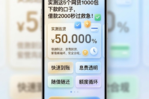 实测这5个网贷1000包下款的口子，借款2000秒过救急！