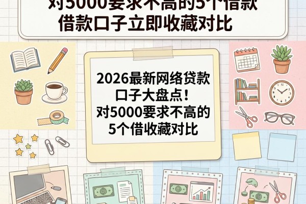 2026最新网络贷款口子大盘点！对5000要求不高的5个借款口子立即收藏对比