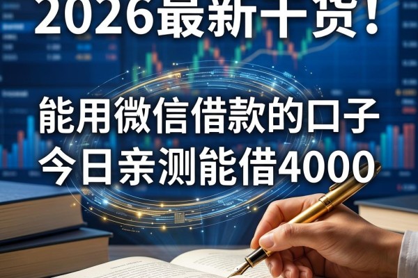 2026最新干货！这几个能用微信借款的口子，今日亲测能借4000