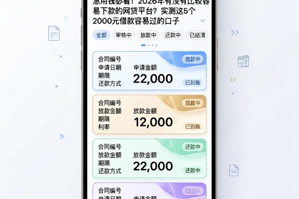 急用钱必看!2026年有没有比较容易下款的网贷平台?实测这5个2000元借款容易过的口子
