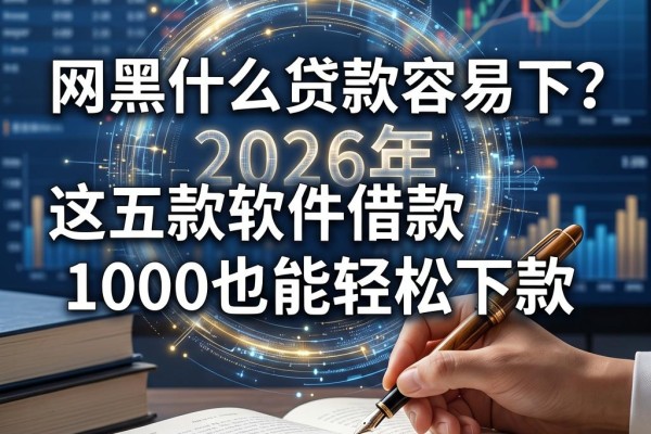 网黑什么贷款容易下?2026年这五款软件借款1000也能轻松下款