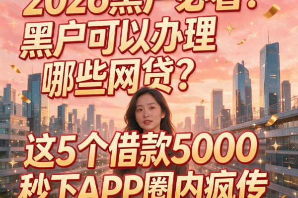 2026黑户必看!黑户可以办理哪些网贷?这5个借款5000秒下APP圈内疯传