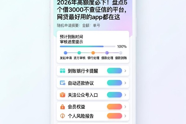 2026年高额度必下！盘点5个借3000不查征信的平台，网贷最好用的app都在这