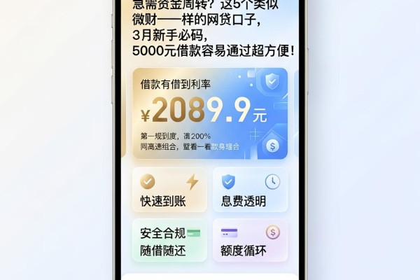 急需资金周转?这5个类似微财一样的网贷口子,3月新手必码,5000元借款容易通过超方便!