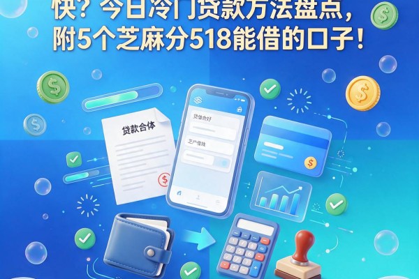 黑户手机什么借钱好下款最快？今日冷门贷款方法盘点，附5个芝麻分518能借的口子！