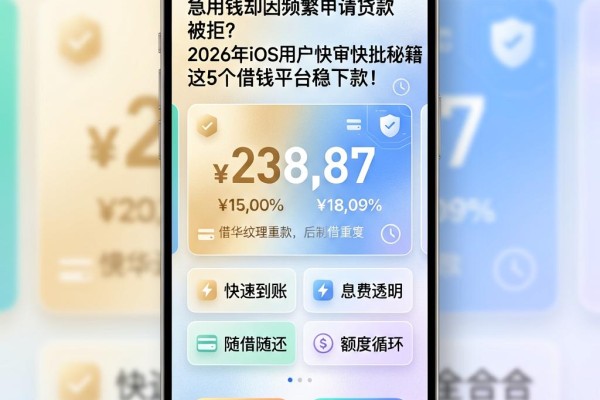 急用钱却因频繁申请贷款被拒?2026年iOS用户快审快批秘籍,这5个借钱平台稳下款