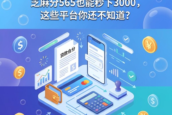 565芝麻信用分能贷的口子大盘点!芝麻分565也能秒下3000,这些平台你还不知道?