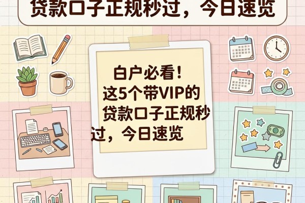 白户必看!这5个带VIP的贷款口子正规秒过,今日速览