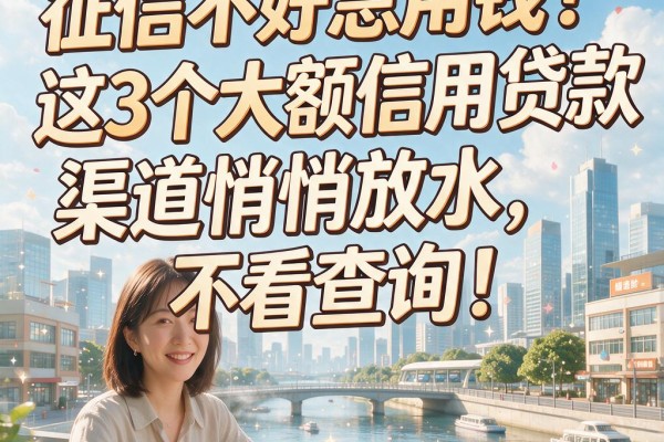 征信不好急用钱?这3个大额信用贷款渠道悄悄放水,不看查询!
