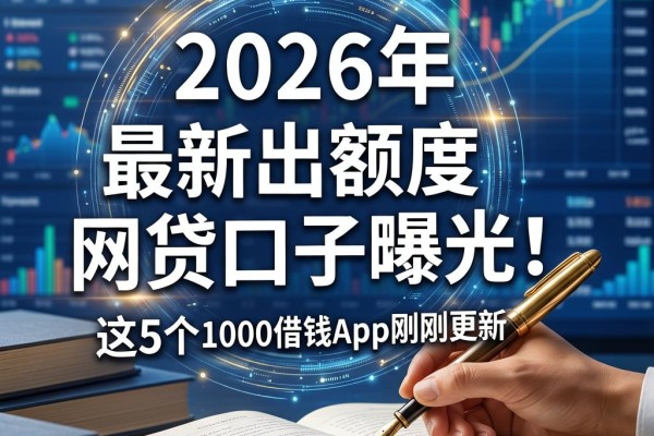 2026年最新出额度网贷口子曝光!这5个1000借钱App刚刚更新,速看
