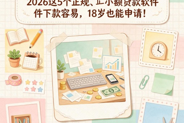 征信黑、征信不好、征信烂必看！2026这5个正规小额贷款软件下款容易，18岁也能申请