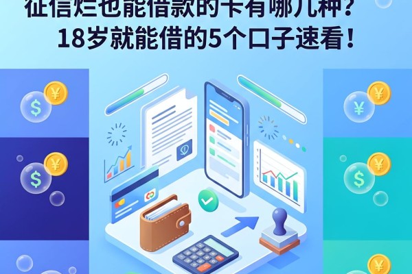 征信黑、征信不好、征信烂也能借款的卡有哪几种?18岁就能借的5个口子速看
