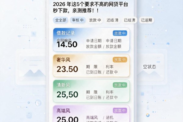 急需5000元哪里借？2026年这5个要求不高的网贷平台秒下款，亲测推荐！