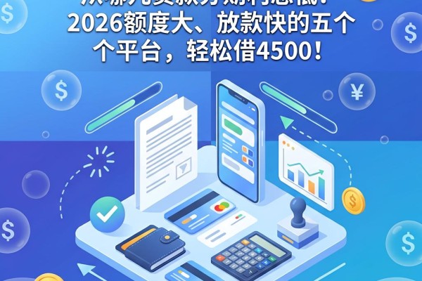 急用钱必看：从哪儿贷款分期利息低？2026额度大、放款快的五个平台，轻松借4500！