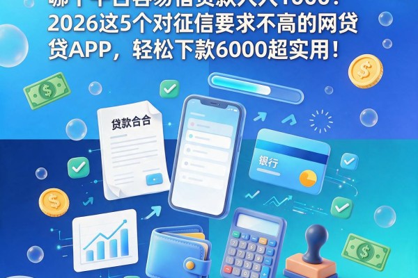 急用钱必看！哪个平台容易借贷款人人1000？2026这5个对征信要求不高的网贷APP，轻松下款6000超实用