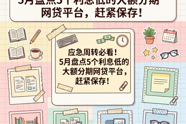 应急周转必看!5月盘点5个利息低的大额分期网贷平台,赶紧保存!