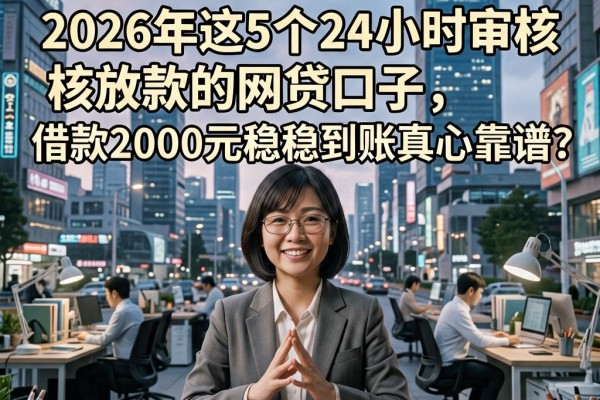 急需用钱别错过！2026年这5个24小时审核放款的网贷口子，借款2000元稳稳到账真心靠谱
