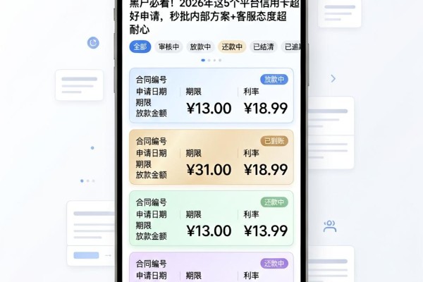 黑户必看!2026年这5个平台信用卡超好申请,秒批内部方案+客服态度超耐心