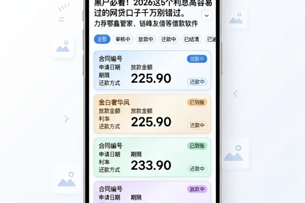 黑户必看！2026这5个利息高容易过的网贷口子千万别错过，力荐鄂鑫管家、链峰友借等借款软件