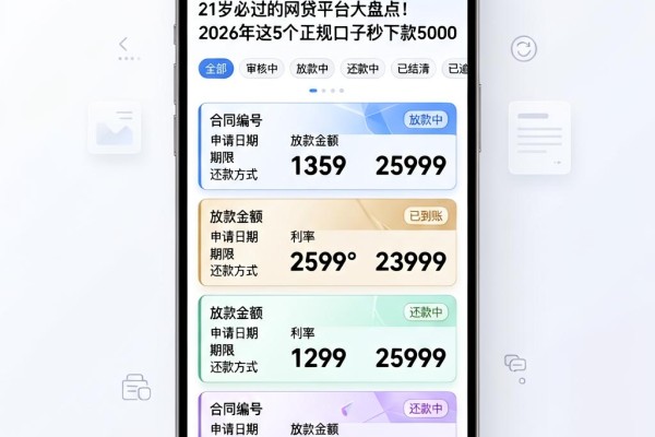 21岁必过的网贷平台大盘点！2026年这5个正规口子秒下款5000