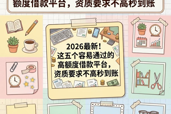 2026最新！这五个容易通过的高额度借款平台，资质要求不高秒到账