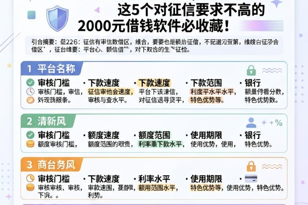 征信有逾期也能借!2026良心贷款不查征信,这5个对征信要求不高的2000元借钱软件必收藏