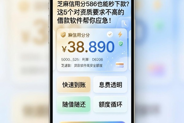 芝麻信用分586也能秒下款?这5个对资质要求不高的借款软件帮你应急