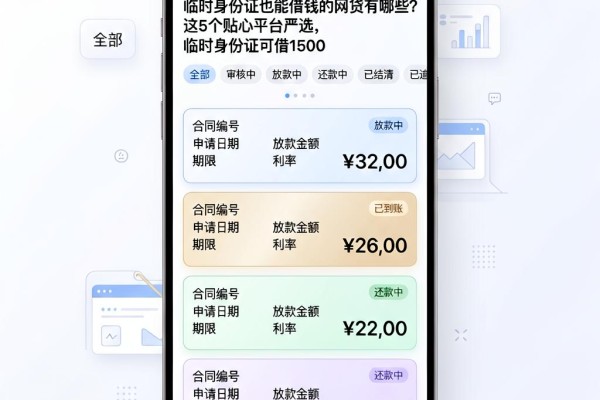 临时身份证也能借钱的网贷有哪些？这5个贴心平台严选，临时身份证可借1500