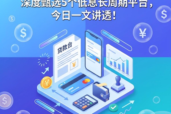 哪个平台借款利息最低时间长？深度甄选5个低息长周期平台，今日一文讲透！
