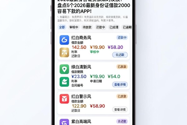 2026最新身份证贷款限时发放!盘点5个2026最新身份证借款2000容易下款的APP