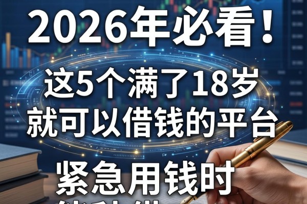 2026年必看!这5个满了18岁就可以借钱的平台,紧急用钱时能秒借500!