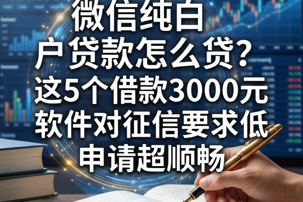 微信纯白户贷款怎么贷？这5个借款3000元软件对征信要求低，申请超顺畅