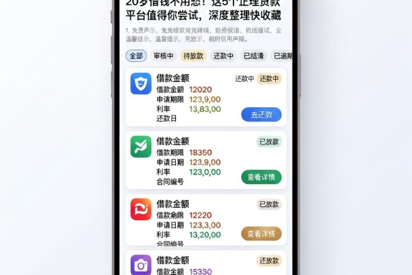 20岁借钱不用愁！这5个正规贷款平台值得你尝试，深度整理快收藏