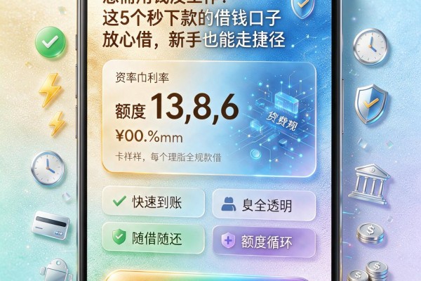 急需用钱没工作?这5个秒下款的借钱口子放心借,新手也能走捷径