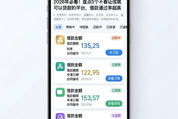 2026年必看!盘点5个不看征信就可以贷款的平台,借款通过率超高