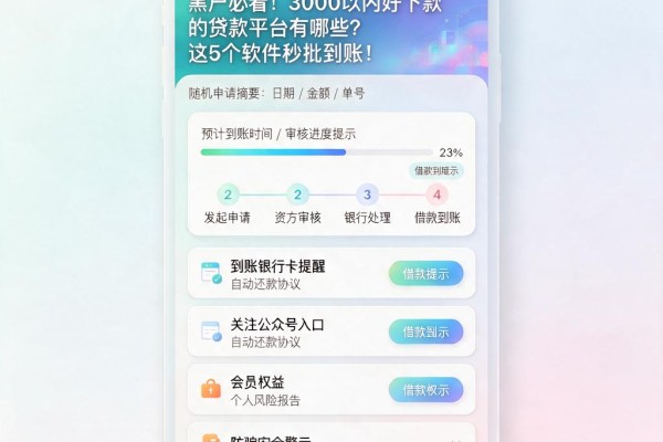 黑户必看!3000以内好下款的贷款平台有哪些?这5个软件秒批到账!