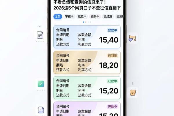 不看负债和查询的信贷来了!2026这5个网贷口子不查征信直接下