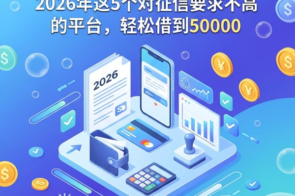 支付宝不查征信有借钱必藏!2026年这5个对征信要求不高的平台,轻松借到50000