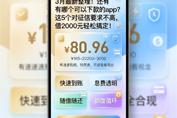 3月最新整理！还有哪个可以下款的app？这5个对征信要求不高，借2000元轻松搞定