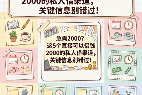 急需2000?这5个直接可以借钱2000的私人借渠道,关键信息别错过!