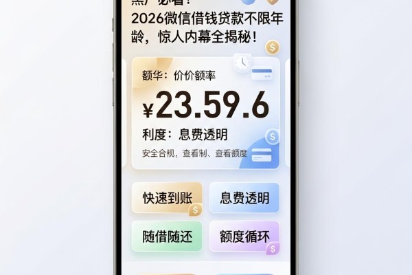 黑户必看!2026微信借钱贷款不限年龄,惊人内幕全揭秘