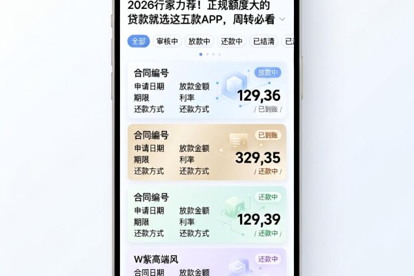 2026行家力荐!正规额度大的贷款就选这五款APP,周转必看