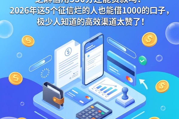 征信黑、征信不好、征信烂,芝麻信用530分还能贷款吗?2026年这5个征信烂的人也能借1000的口子,极少人知道的高效渠道太赞了!