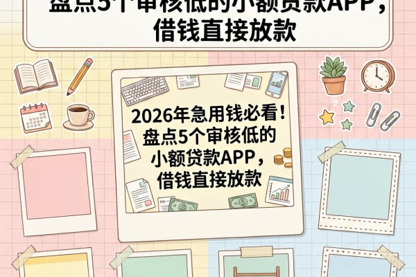 2026年急用钱必看!盘点5个审核低的小额贷款APP,借钱直接放款