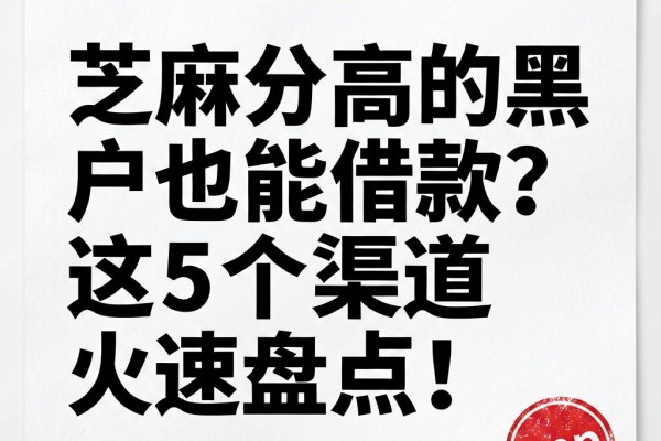 芝麻分高的黑户也能借款？这5个渠道火速盘点！