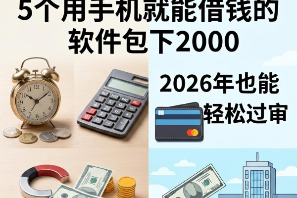 黑户必看!5个用手机就能借钱的软件包下2000,2026年也能轻松过审